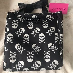 Betsey Johnson Skull and Bones Insulated Lunch Tote